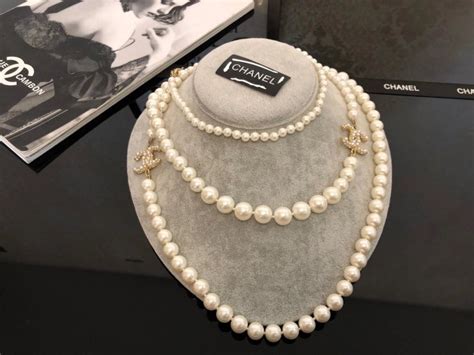 chanel pearls replica|chanel knock off necklace.